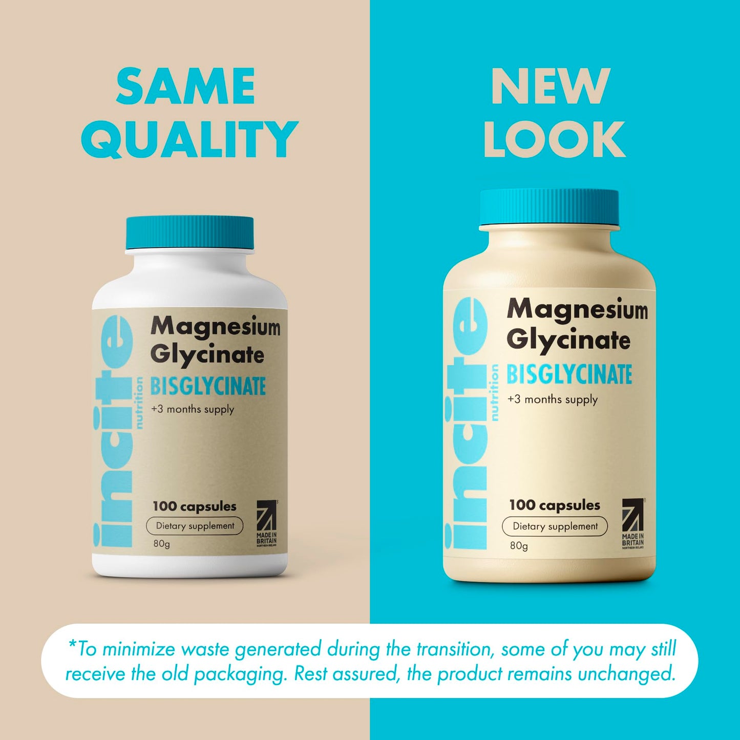 Magnesium Glycinat Nahrungsergänzungsmittel – 500 mg – Premium-Qualität – 100 vegane, Magnesium bisglycinat hochdosierte Kapseln Supplements (Tabletten für 3 Monate) mit höchster Bioverfügbarkeit