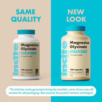 Magnesium Glycinat Nahrungsergänzungsmittel – 500 mg – Premium-Qualität – 100 vegane, Magnesium bisglycinat hochdosierte Kapseln Supplements (Tabletten für 3 Monate) mit höchster Bioverfügbarkeit