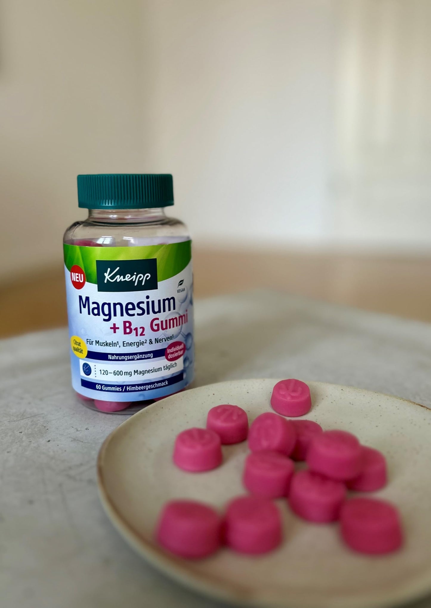 Kneipp Magnesium + B12 Gummies - Citratqualität - Für Muskeln, Energie und Nerven - vegan - 60 Stück