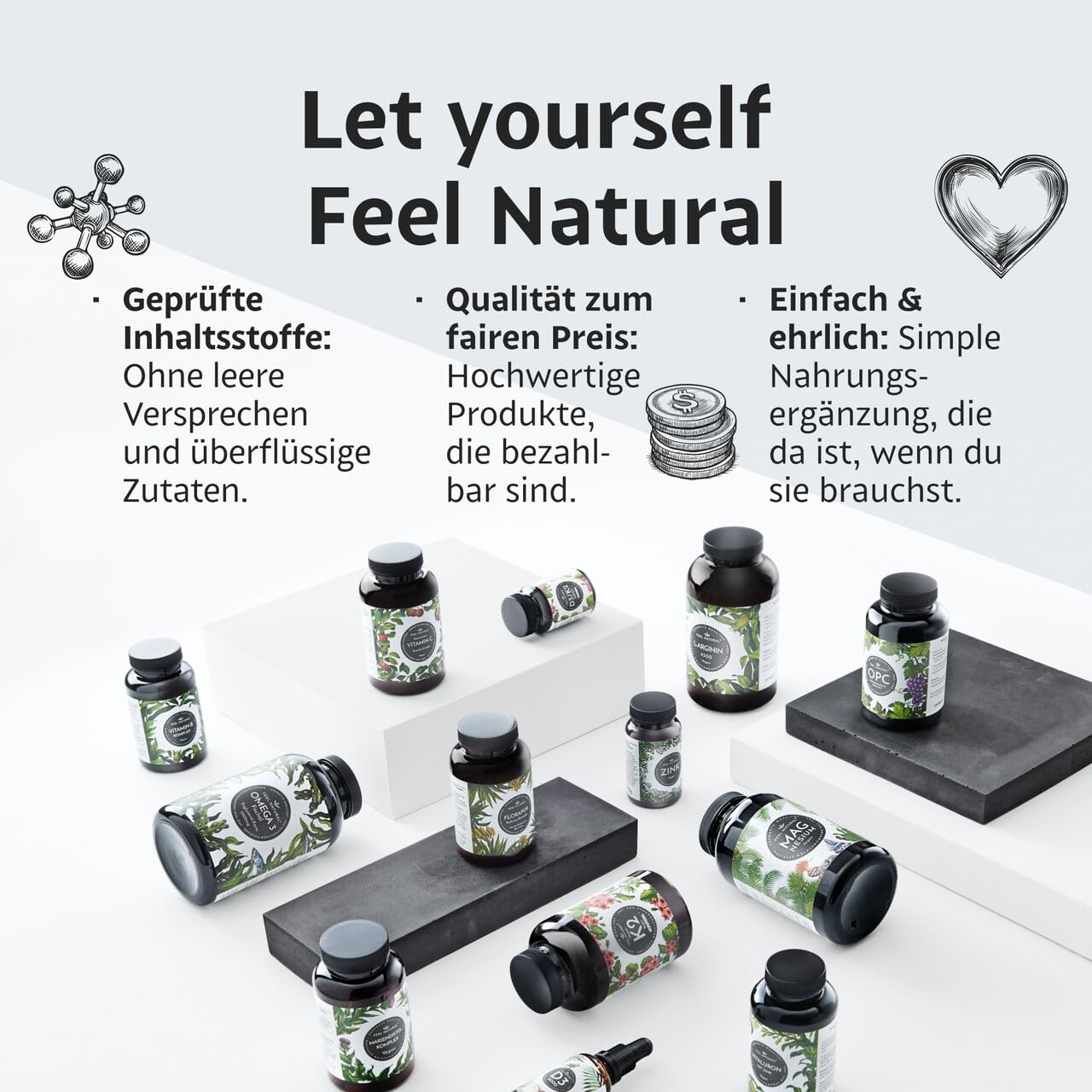 Magnesium hochdosiert Kapseln - 350 g Stück (Jahresvorrat) - 664mg je Kapsel, davon 400mg elementares Magnesium - höherer Gehalt als andere Magnesiumformen - Laborgeprüft & Vegan